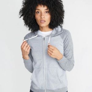 Marine Layer Morgan Zip Up Hoodie Women Size L in Gray